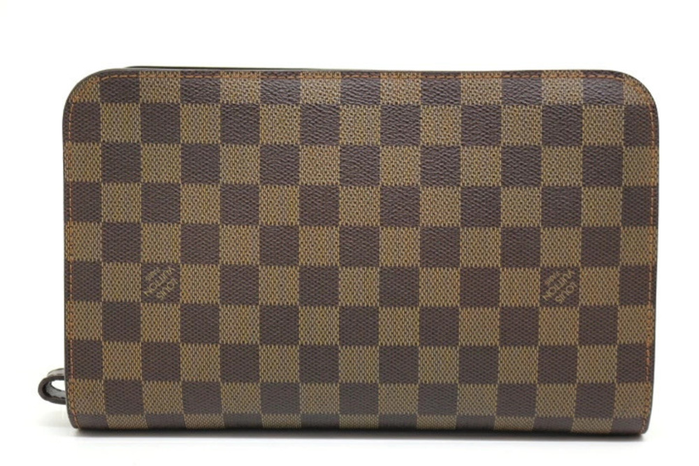 Louis Vuitton Bag Pouch Clutch Clutch Saint Shoulder Damier Brown